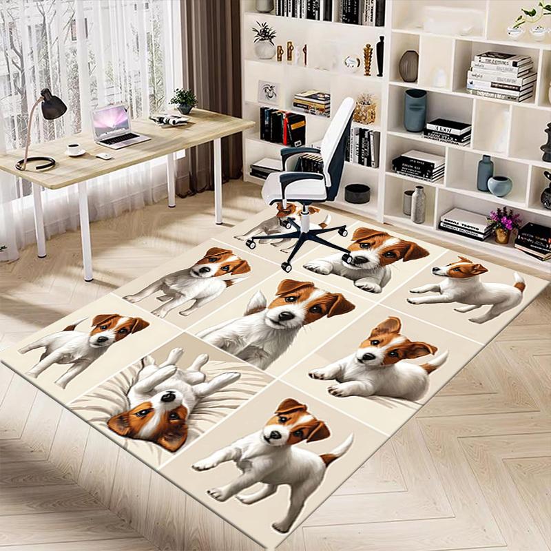 1PC Jack Russell Terrier Extra Large Non-Slip Floor carpet, Office, family, bedroom, Studio - Large Area RugJ0396