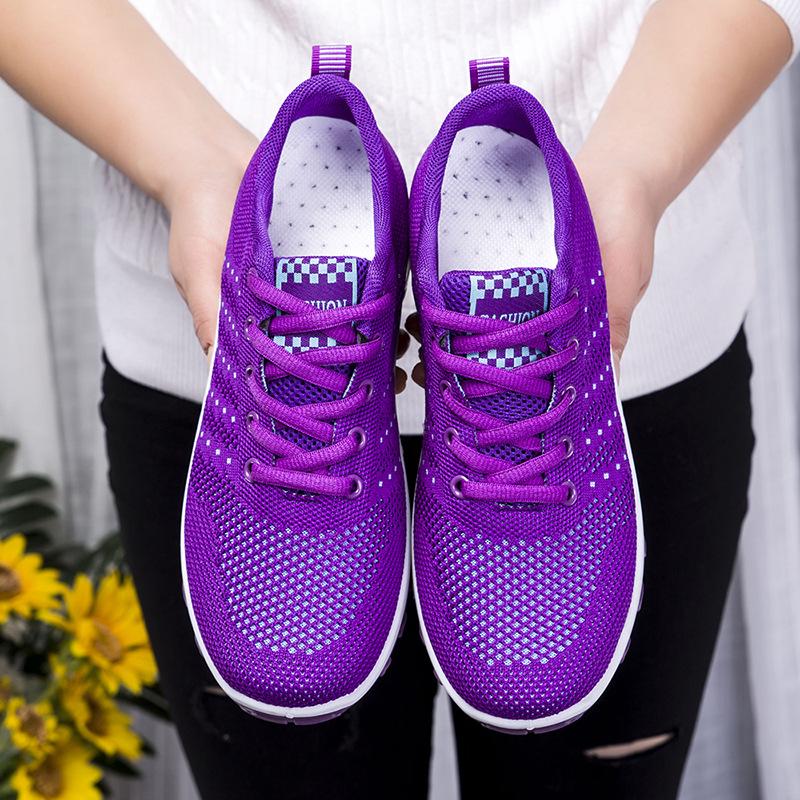 Seasonal New Women'S Daily Breathable Slip-Resistant Air Cushion Thick Bottom Dancing Shoes Plush Comfort Round Toe
