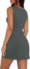 New Spring/Summer Solid Color Sleeveless Sexy Waist-Cinching Hip-Wrapping Short Skirt