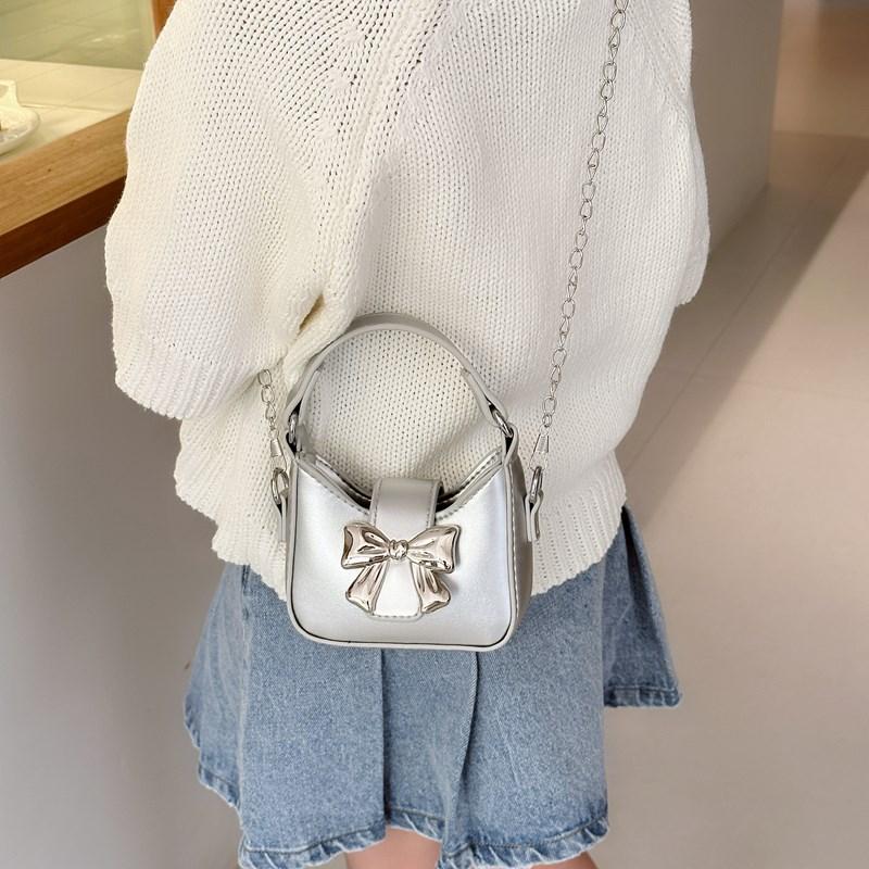 Children's Handbag Girl's Chain Crossbody Bag Bowknot Kids Shoulder Bag