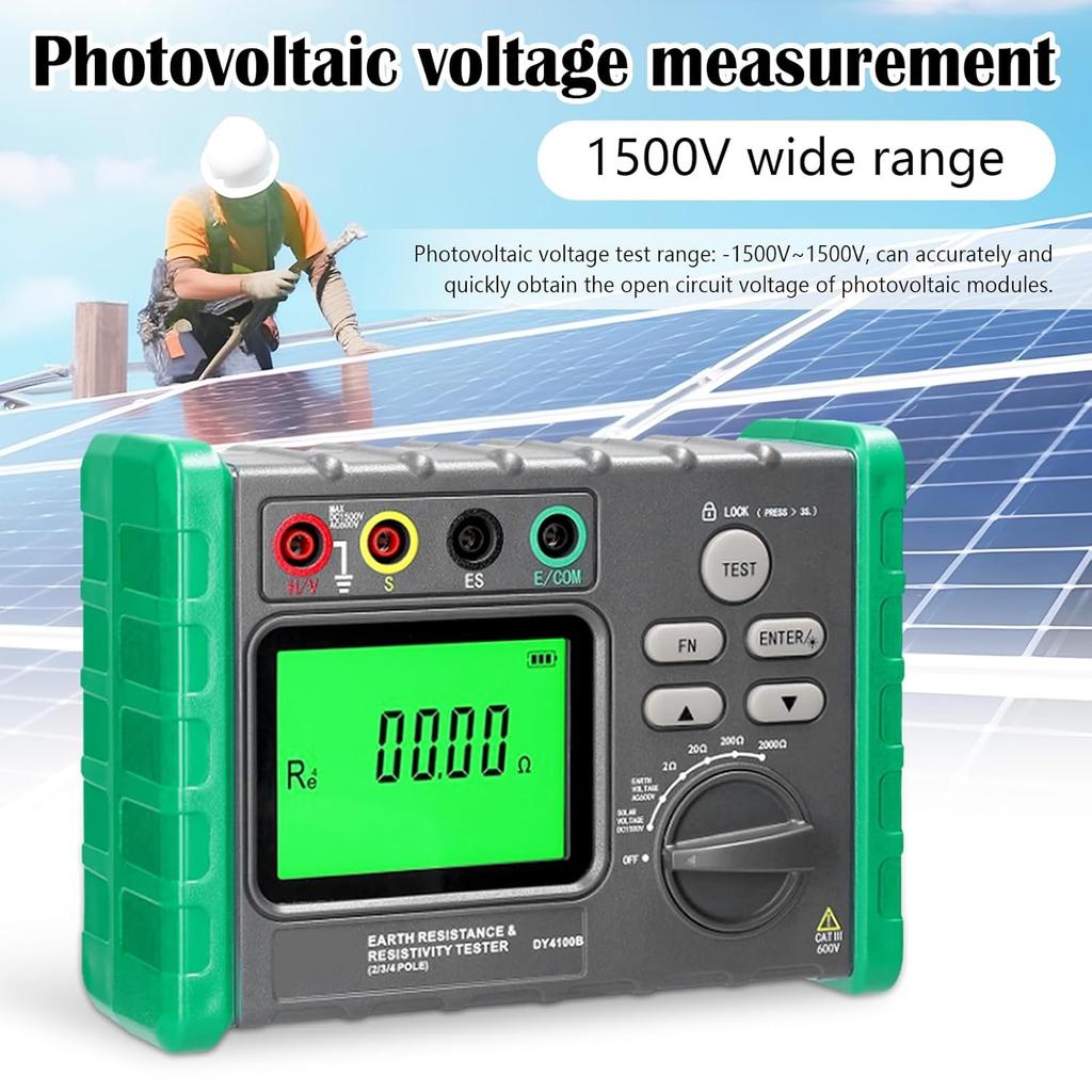 DY4100 Digital Meg-ohmmeter Meters Earth Resistance Meters Tester Cable High Voltage Meter Ground Resistance Insulation
