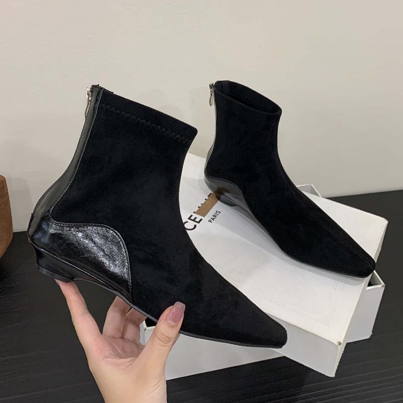 Fashion SUOJIALUN 2025 Winter New Brand Women Ankle Boots Fashion Square Low Heel Ladies Elegant Short Boots Dress Outdoor Chelsea Shoes