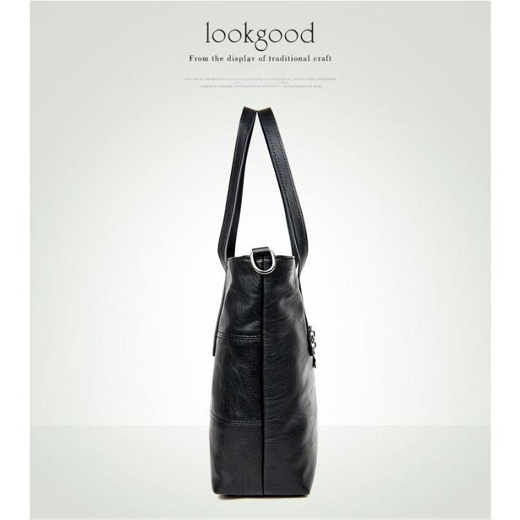 Women Fashion  Soft Leather Large Capacity Bag Versatile Elegant Shoulder Crossbody Handbag