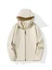 Unisex Waterproof Soft Shell Trekking Jacket with Fleece Lining and Hood for Outdoor Sports