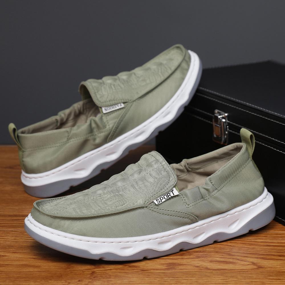 

Four Seasons New Men s Low-top Breathable One-Pedal Casual Soft-soled Manual Online Deodorant and Wear-resistant Lightweight Versatile Shoes 45 светло-зеленый