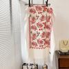 Winter Warm Cashmere Scarf for Women Floral Embroidery Pashmina Blanket Thick Shawl Wrap Neckerchief Elegant Poncho Bufanda