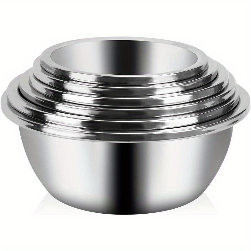 

6pcs/set Stainless Steel Mixing Bowls Non Slip Nesting Whisking Bowls Set Kitchen Mixing Bowls for Salad Cooking Baking