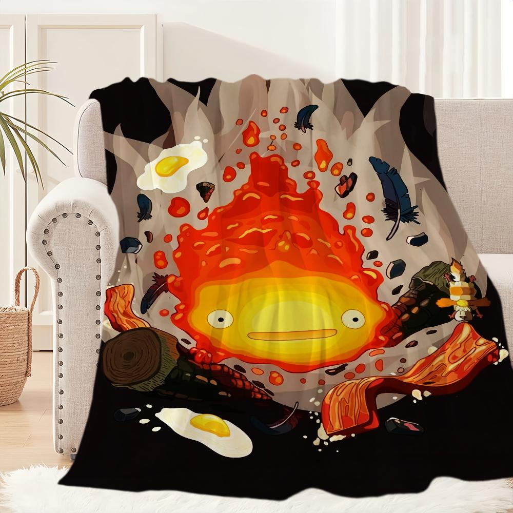 

Аниме Кальцифер Х-Ходячий М-Замок П-Плед Плюшевый для Сна Диванный коврик для Комнаты Теплый Офис Спальня День рождения Дом Путешествия Детские Подарки 30x40in