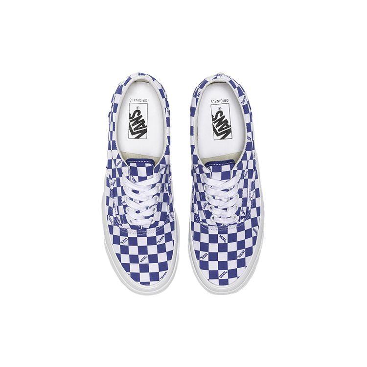 Vans OG Era LX Checkerboard Logo - Nautical Blue Unisex Sneakers White VN0A3CXN9U9