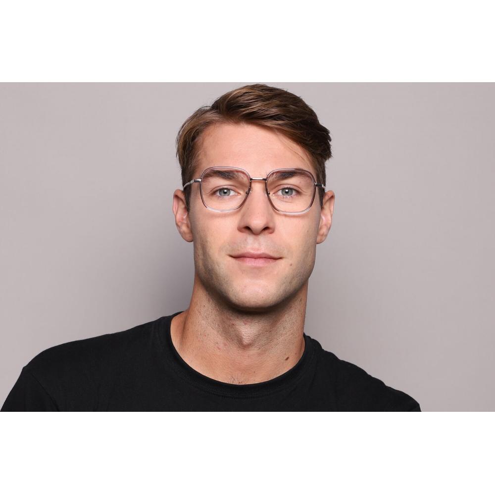 Full Rim Square Transparent Grey Silver Smartbuy Collection Nielsen Mtr 94f Fashion Unisex Eyeglasses