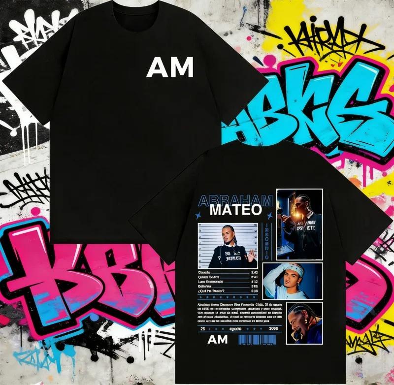 2025 Summer Rapper Abraham Mateo Tour Graphic Tshirts Unisexs Fashion T Short Sleeveshirt Unisex 100 Cotton Oversized T Shirt