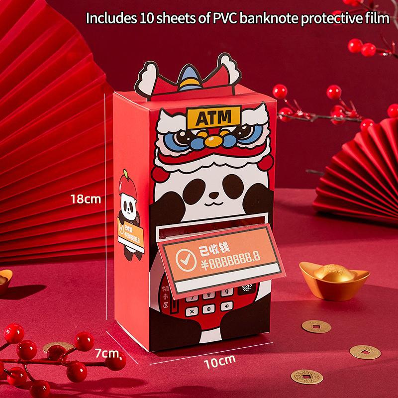 

ATM Red Envelopes Creative Red Pocket Snake Red Envelope Chinese New Year 2025 Lunar Year Hongbao Festival Accessories