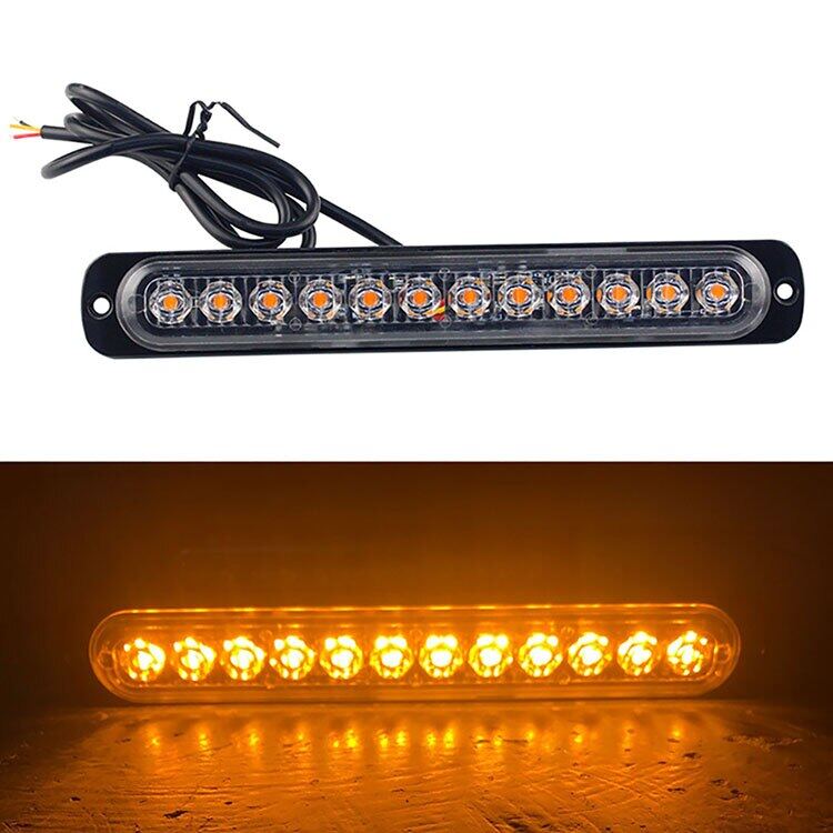 1pc Stroboscopes LED Strobe Warning Light Bar Grille Flashing Truck Car Beacon Signal Lamp 12V 24V Emergency Light