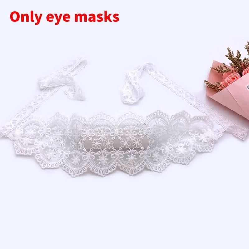 French Style Vintage Perspective Embroidered Ribbon Lace Eye Cover Adults For