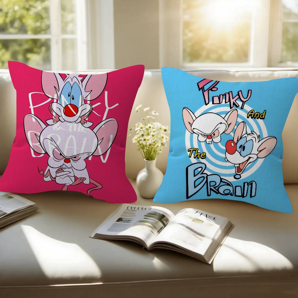 Cartoon Pinky And The Brain Cushion Cover 30X50 Polyester Sofa Cushions Decorative Throw Pillows Home Decoration Pillowcover