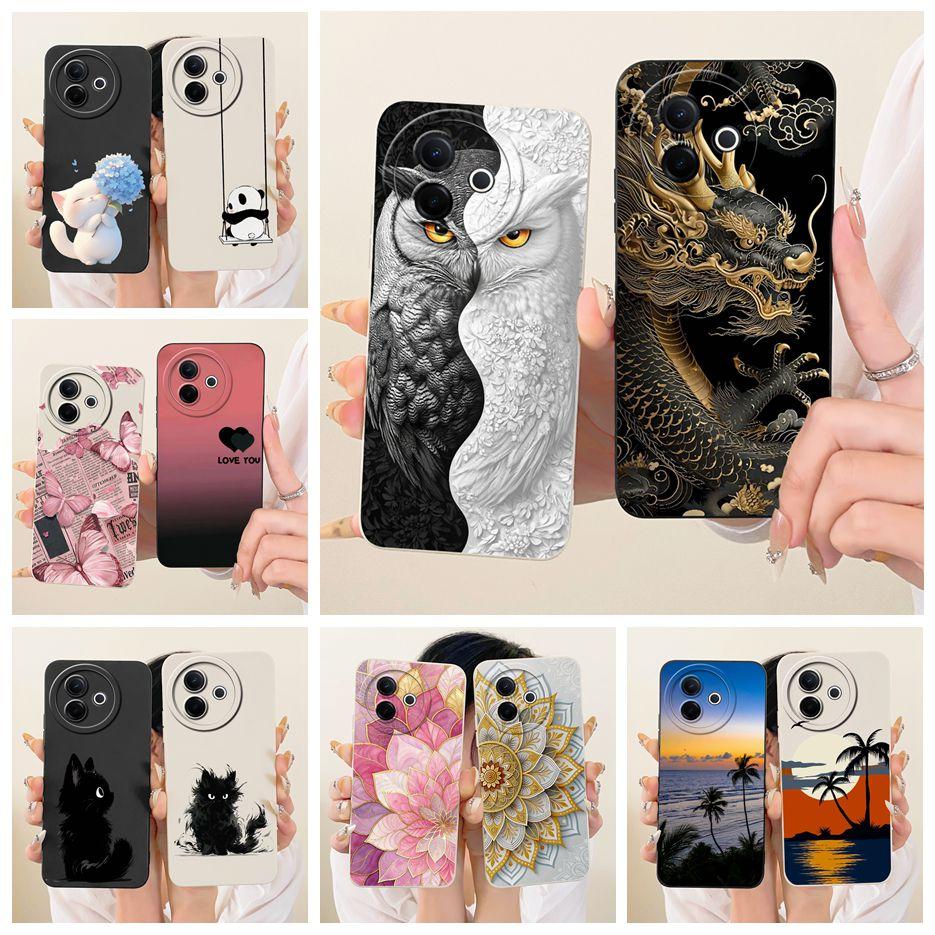 For Vivo Y39 5G Case V2436 Cool Owl Dragon Painted Cover Shockproof Phone Case For Vivo Y300i Y 300i V2444A VivoY39 5G Soft Bags