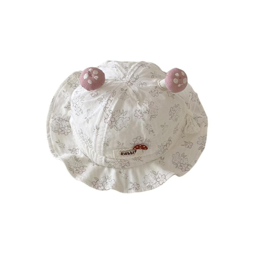 Cotton Baby Bonnet Sun Protection Baby Sun Hat Cute Fisherman Hat  Spring Summer розовый