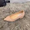 Nude pointed buckle flats women's new summer sexy patent leather celebrity temperament single shoes