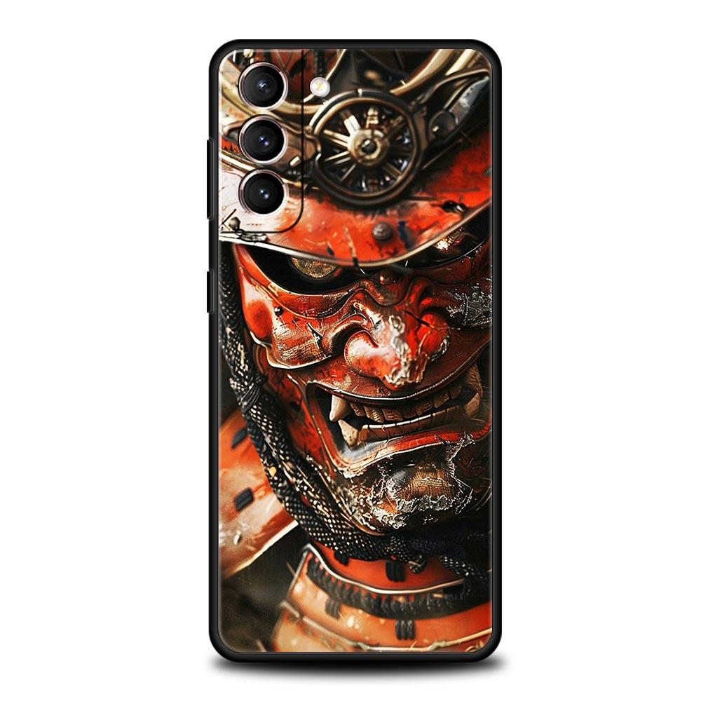 Japan Ghost Face Samurai Soft Phone Case For Samsung Galaxy S25 Edge S24 Plus S23 FE S22 S21 S20 Ultra 5G S10 Protect Cover