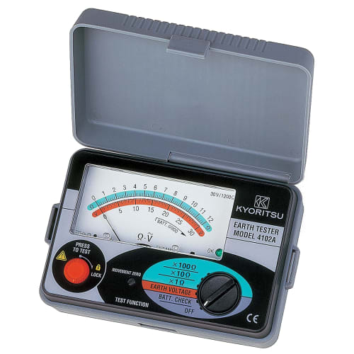 Kyoritsu Electric Meter Analog Ground Resistance Meter, Hard Type, 4102A-H