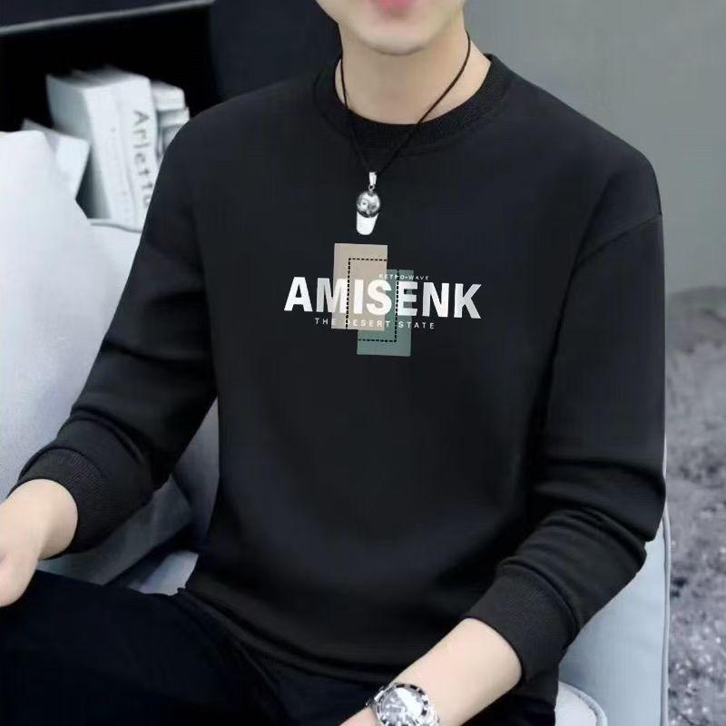 Men s Plus Size Velvet Round Neck Pullover - Autumn/Winter Trendy Loose Fit 4XL (165-185 jin)