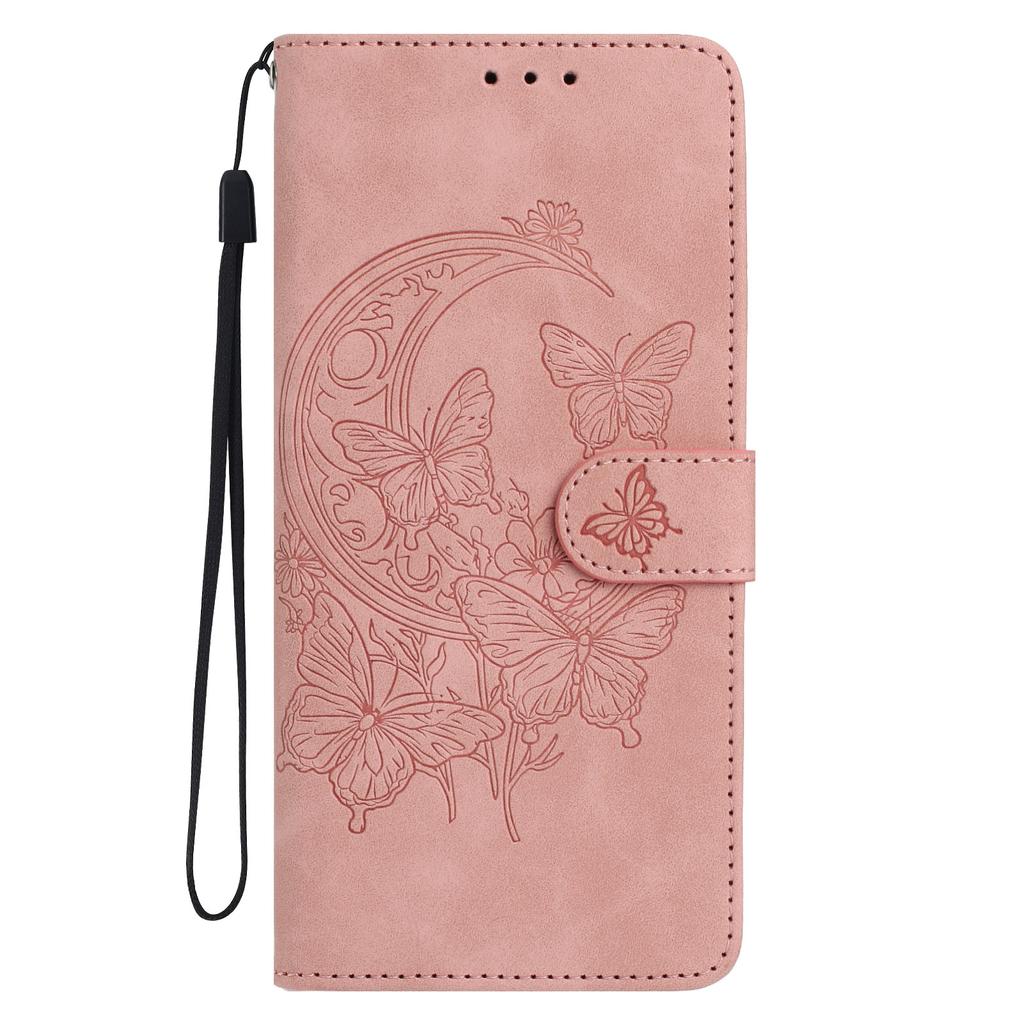 For Samsung Galaxy A34 5G Case Butterfly Flower Imprinted PU Leather Wallet Stand Phone Cover
