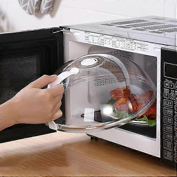 Microwave Splatter Cover for Food, Kitchen Lid, Glass Clear for Microwave Safe Plastic