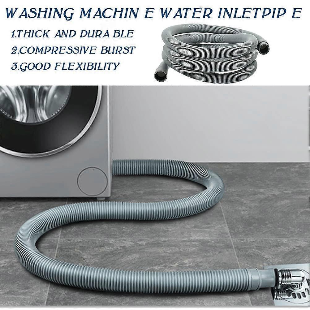 1.5M Long Drain Hose Extension Pipe Kit, Universal Replacement Washing Machine Drain Hose, Extra Long Washing Machine