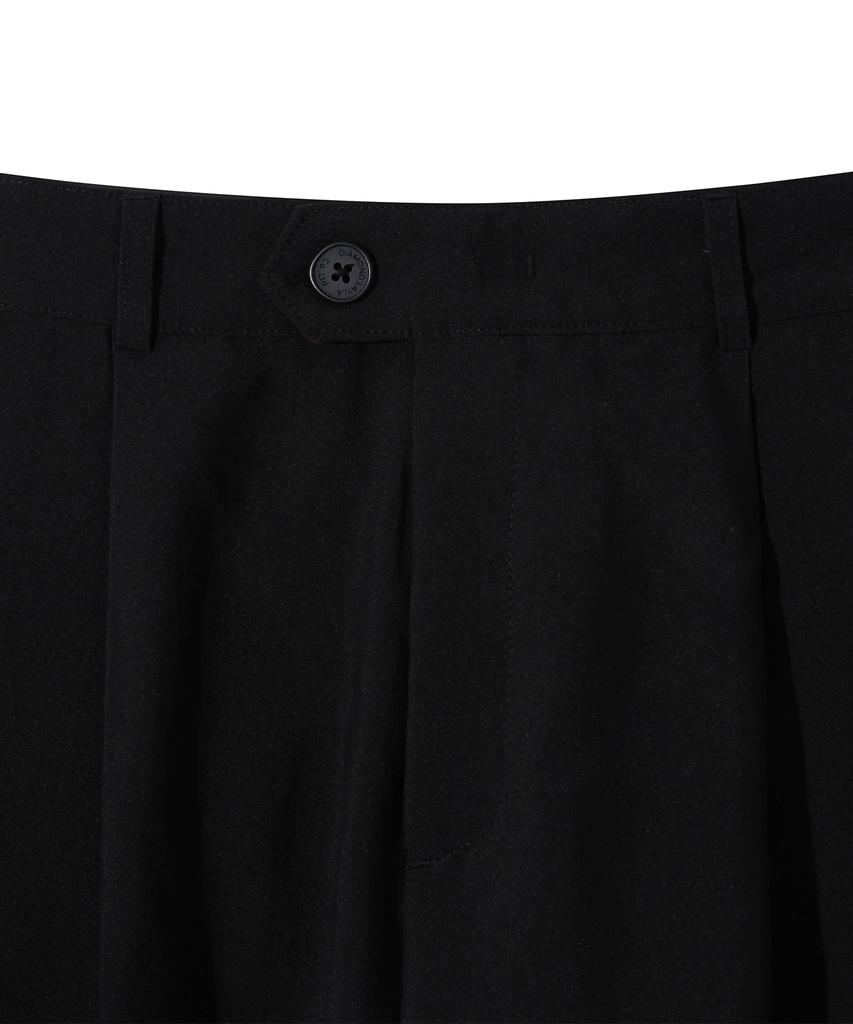 DIAMOND LAYLA Two-Tuck Wide Banding Slacks P14 Black