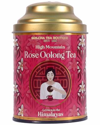 SAN-CHA Tea Boutique | Rose Oolong Tea | Semi-Fermented Himalayan Loose Leaf Tea | 50g | Sweet Floral Aroma | Since 1981
