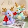 Lovely Cartoon Christmas Scarf Deer Soft Stuffed Simulation Elk Doll Plush Toy Decoration Girl Boy Birthday Christmas Best Gift
