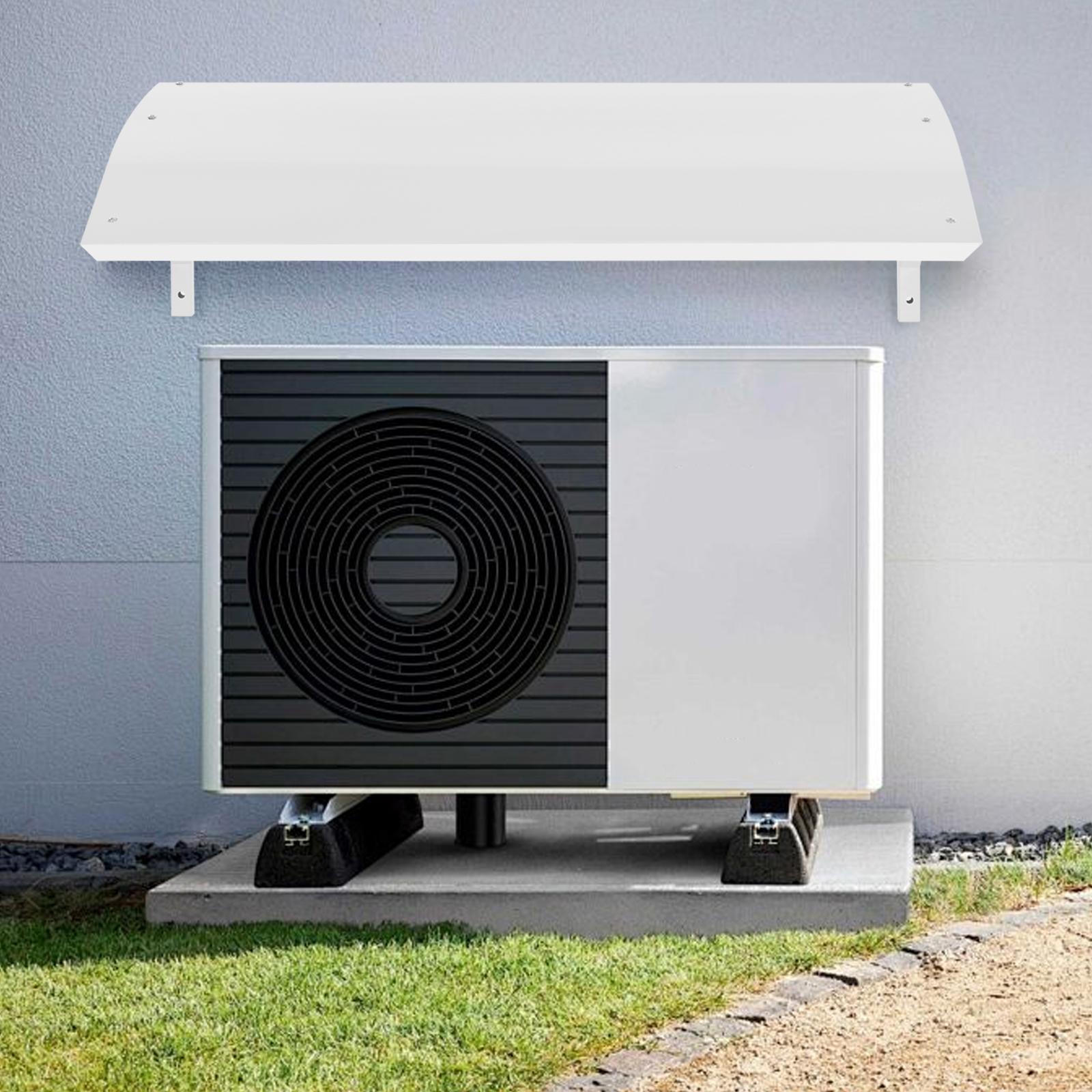 

Наружный чехол для кондиционера, Всепогодный солнцезащитный чехол для кондиционера, Белый настенный защитный чехол для блока, Металлический корпус для наружного блока белый