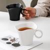 French ceramic mug coffee cups High aesthetic household water cup Piano baked paint surface Large capacity breakfast milk mug