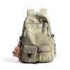 Schoolbag New Men's Backpack, Korean Style INS Workwear Trendy Backpack, Large Capacity Air Cushion Backpack for Middle and High School Students