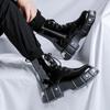 2024 Spring Patent Leather Martin Boots - Men's All-Match, Trendy British Style Work Shoes (33988-R)