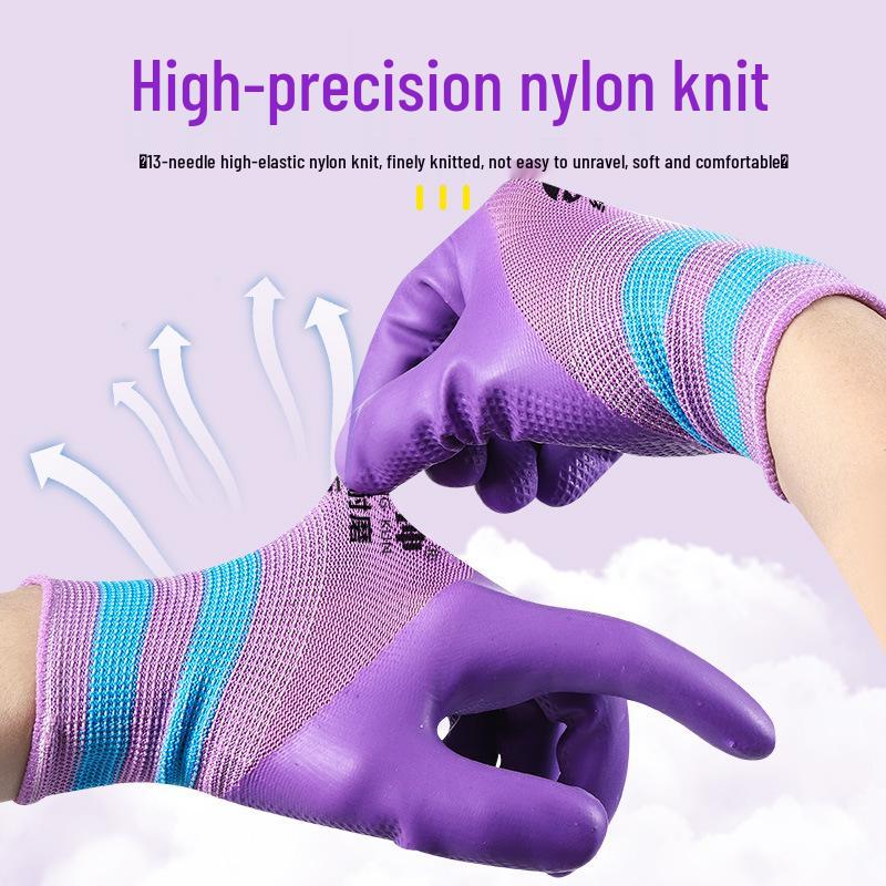 Małe Rękawice Robocze Damskie: Wytrzymałe, Antypoślizgowe, Gumowane Rękawice Robocze