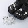 Silbernes Metall Schmetterling Schuh-Charm für Crocs - Premium Grenzüberschreitendes Zubehör