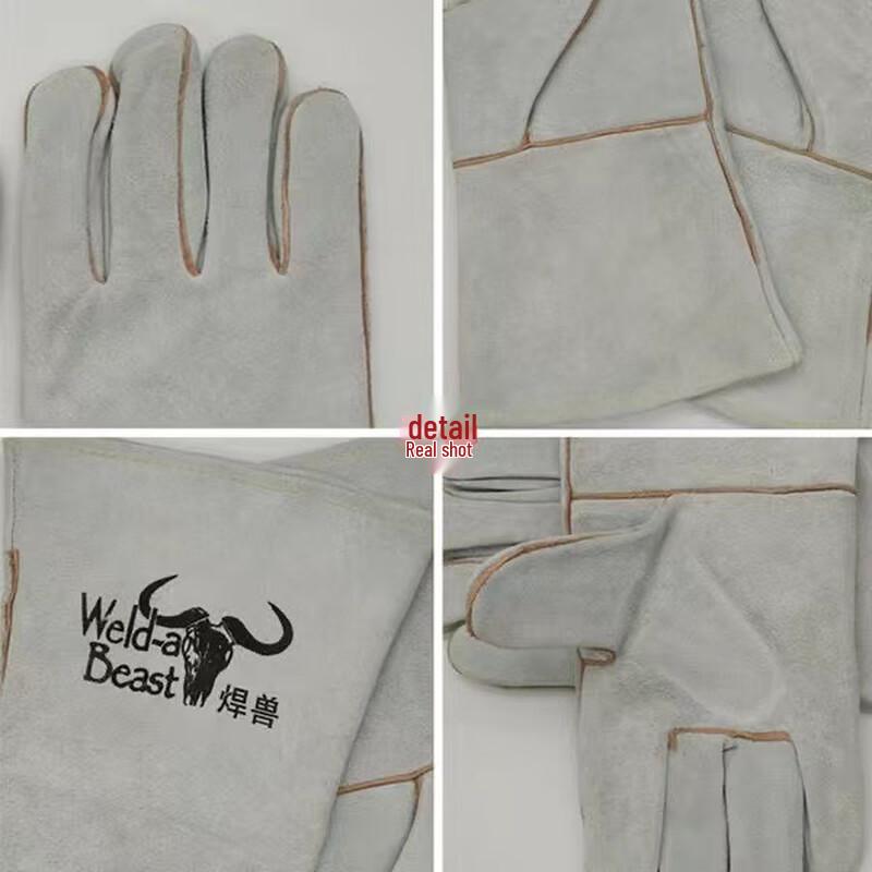 WEZHO Heat Resistant Cowhide Welding Gloves