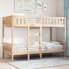 VidaXL Bunk Bed 80x200 Cm Solid Pine Wood, Low Bunk Bed Frame, Bedroom Furniture, Bed Frame 3308598