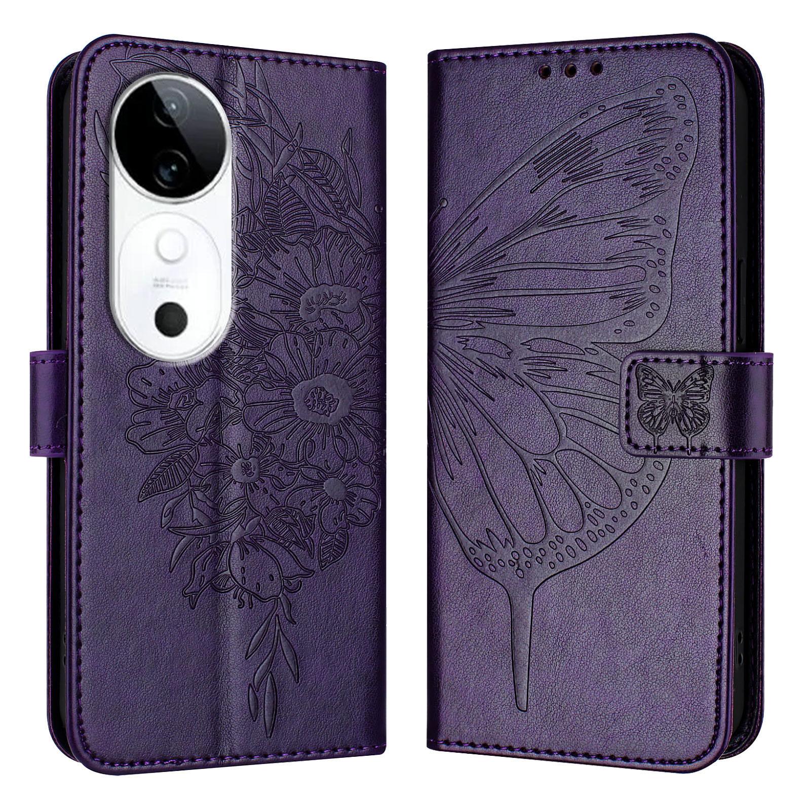 

Flip Leather Butterfly Cases For Vivo v50 Back Cover vivo V50 Lite 4G V50 5g Card Slots Phone case Wallet Magnetic Cover Funda For Vivo V50 5g