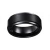 Matný Nerezový Pánský Titanový Prsten s Dvojitým Zkosením