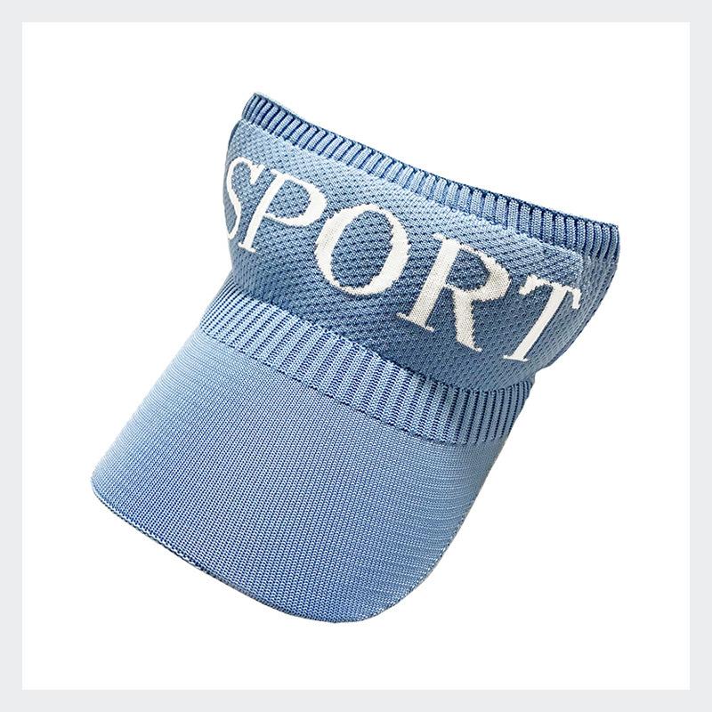Knitted Empty Cap Summer Alphabet Outdoor Sports Cycling Visor Dew Ponytail Cap Fashion Trend