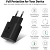 Chargeur Rapide USB-C 25W - iPhone - Câble Nylon 1M - Compatible iPhone 17/16/15- Rouge/Noir