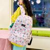 Three-Piece Backpack Set Large Capacity Student Schoolbag Junior High School Student Checkerboard Backpack with Lunch Bag Pen Bag