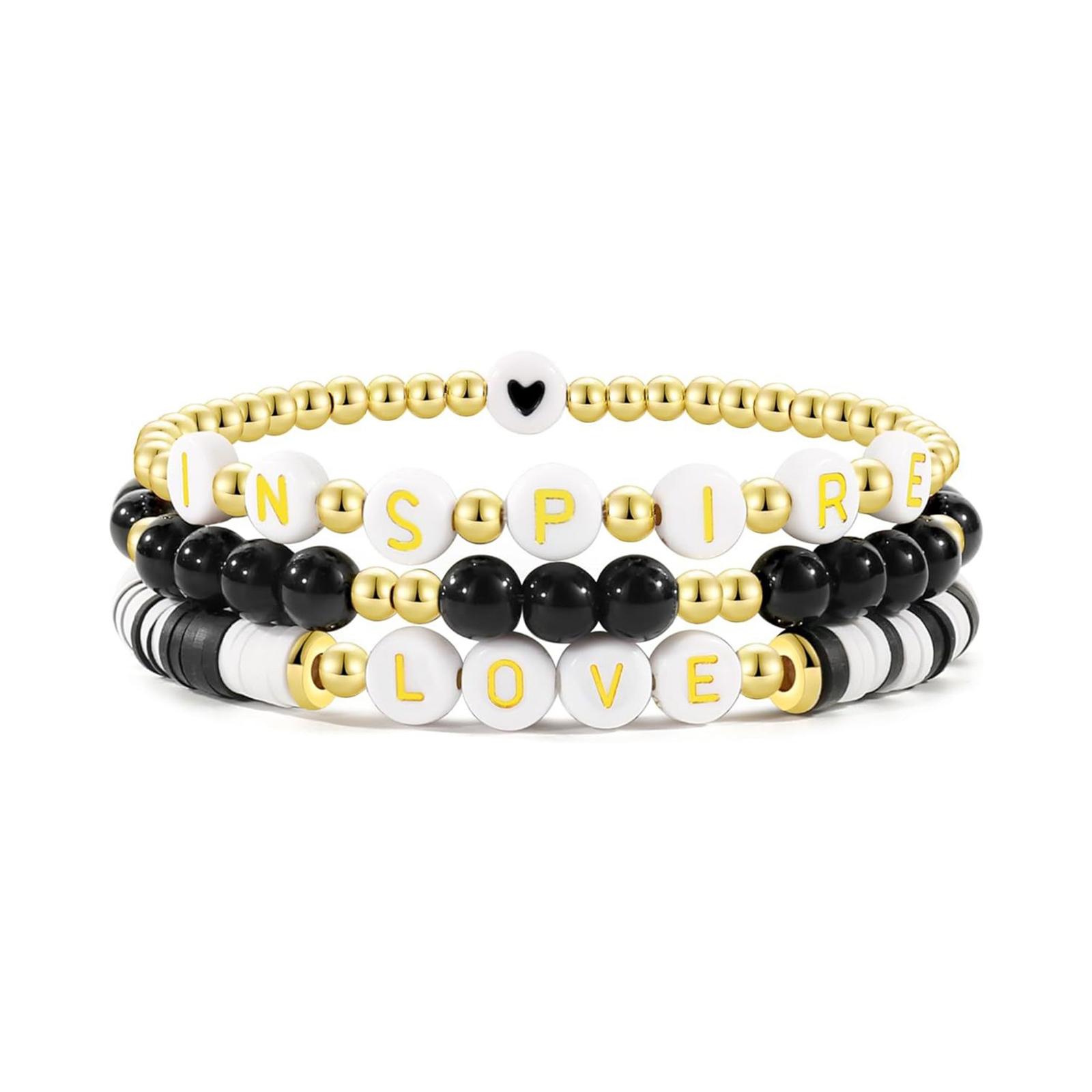 

Модный красочный браслет из бусин, эластичный браслет, браслет для ношения в несколько рядов из мягкой глины, подходит для повседневной носки и для вечеринок 14