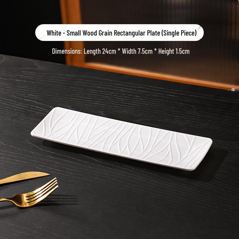 Vassoio lungo in plastica stile giapponese per esposizione di sushi e dessert