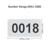 1 Roll of Self-Adhesive Number Stickers Rectangular Number Stickers Removable Number Stickers