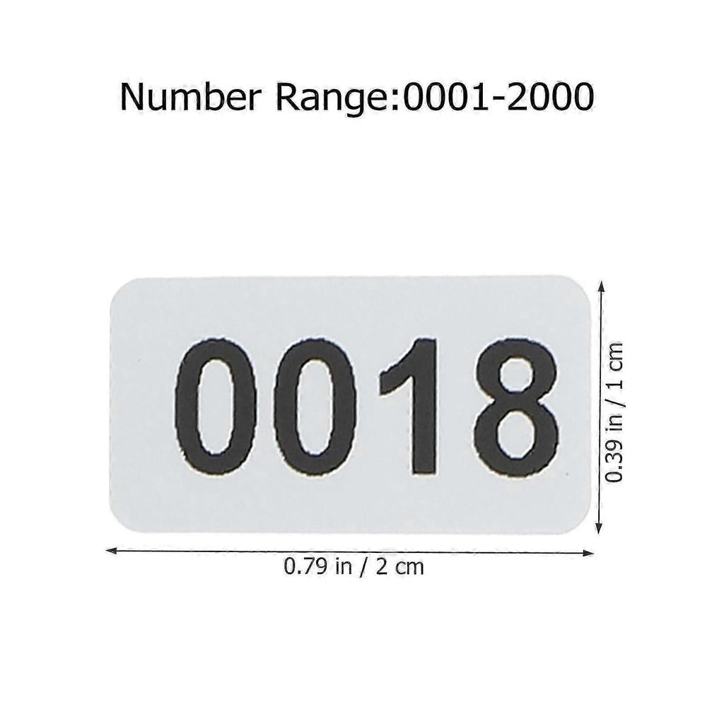 1 Roll of Self-Adhesive Number Stickers Rectangular Number Stickers Removable Number Stickers
