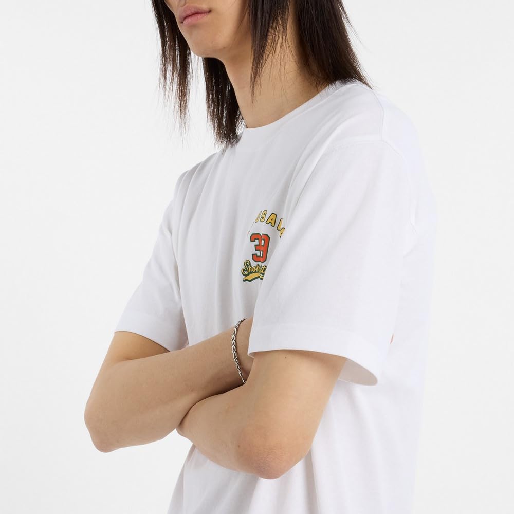 New Balance Shohei Ohtani Memories Short Sleeve Sizes 51747 WT1 Men's T-Shirt, 39" (MT51737 53818) (White)