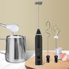 Electric Milk Frother USB Rechargeable Handheld Foam Maker for Coffee Latte Stainless Steel Egg Whisk for Paint Powder
